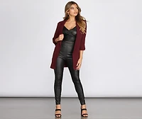 Over-Sized Woven Boyfriend Blazer