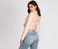 Biker Chic Crop Jacket