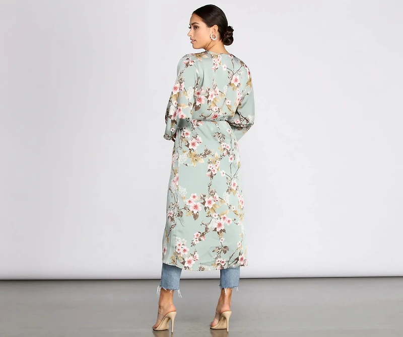 Catalina Cruise Floral Kimono Duster