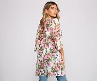Tropical Dreams Tie Waist Kimono