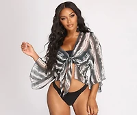 Tie Dye Kimono Sleeve Top