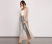 Chic Chiffon Tie Front Duster