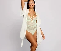 Effortless Beauty Chiffon Belted Kimono