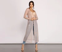 Glitter Girl Long Sleeve Duster