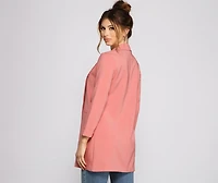 Level Up Cuffed Sleeve Boyfriend Blazer