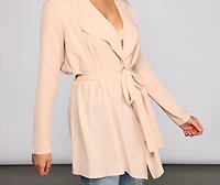 Stunning And Sheer Tie-Front Trench