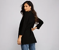Poised And Professional Longline Blazer