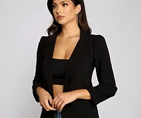 Poised And Professional Longline Blazer