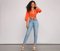 Boho Daze Tie Front Top