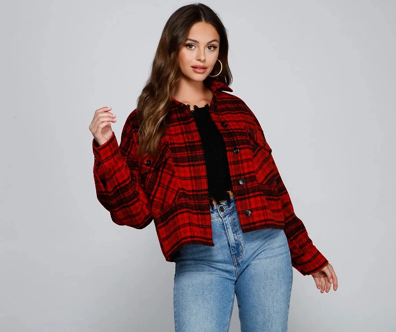Cozy Vibes Plaid Shacket