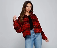 Cozy Vibes Plaid Shacket
