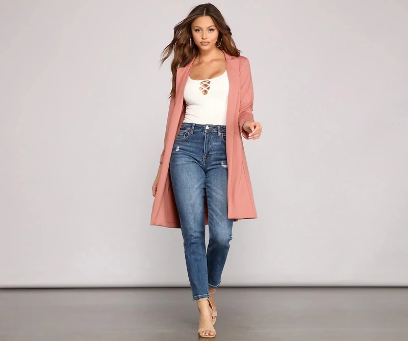 Makin' Major Moves Long Line Blazer