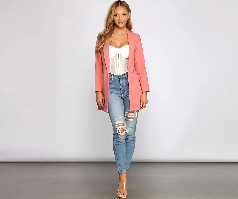 First Impressions Cuffed Boyfriend Blazer