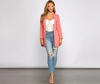 First Impressions Cuffed Boyfriend Blazer