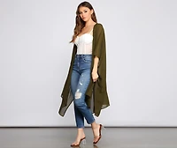 Essential Oversized Chiffon Kimono