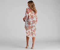 Floral Muse Chiffon Kimono
