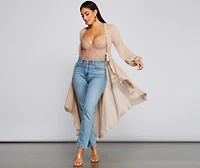 Chic Chiffon High-Low Duster