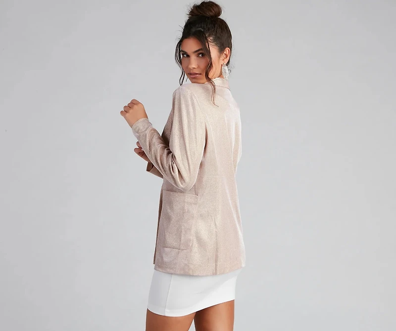 Sophisticated Glamour Glitter Blazer