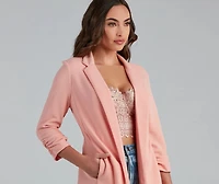 Pretty And Polished Long Line Blazer