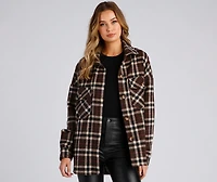 Casual Moment Plaid Shacket