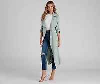 Shift Season Linen Belted Trench