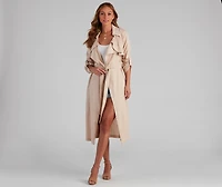 Shift Season Linen Belted Trench