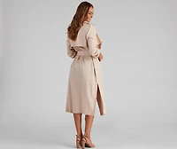 Shift Season Linen Belted Trench