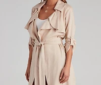 Shift Season Linen Belted Trench