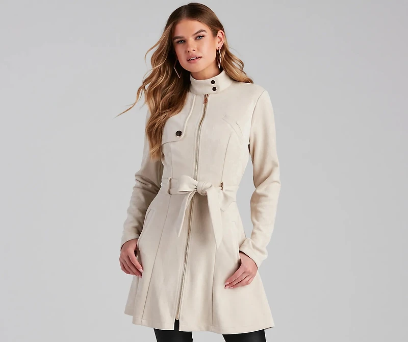 City Chic Babe Trench Dress