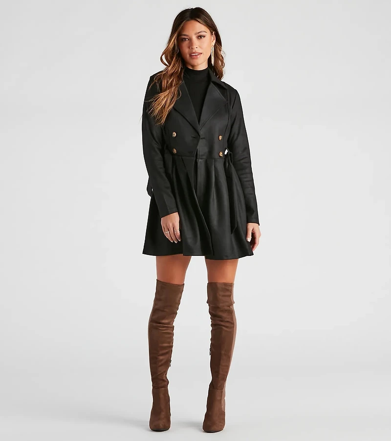 Poised And Polished Belted Trench