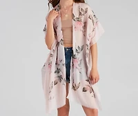 Floral Fling Flowy Sleeve Kimono