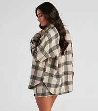 Forever Plaid Woven Shacket
