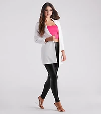 Biz Call 3/4 Sleeve Boyfriend Blazer