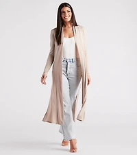 Breezy Chic Crochet Trim Kimono