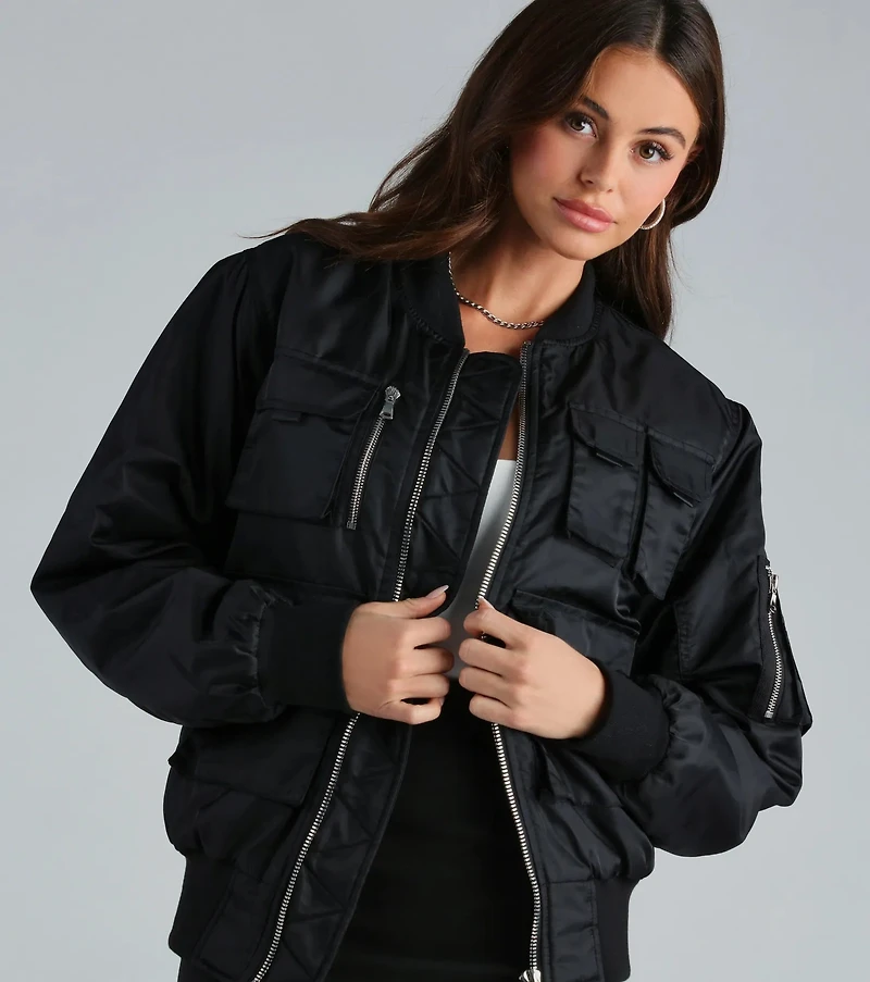 Mission Accomplished Camouflage Bomber Jacket