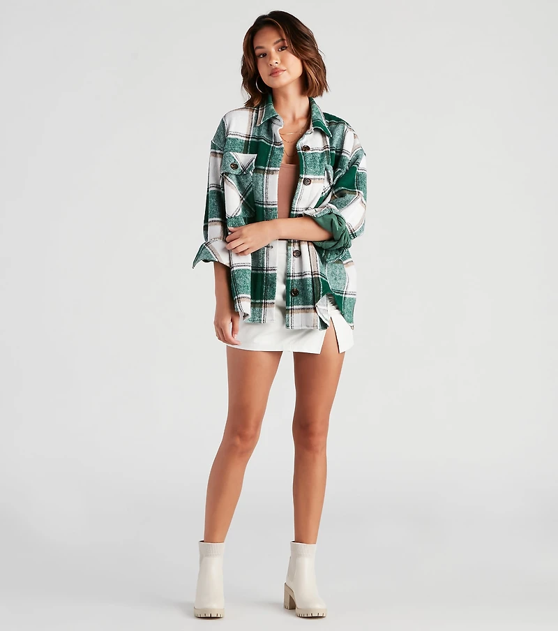 True And Trendy Plaid Shacket