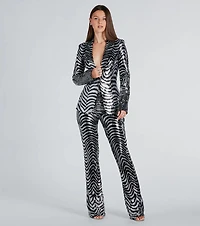 Make An Entrance Sequin Swirl Blazer