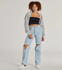 The Essential Cotton Knit Long Sleeve Bolero