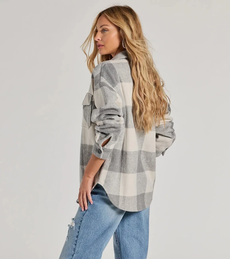 Cozy Season Plaid Button-Down Shacket