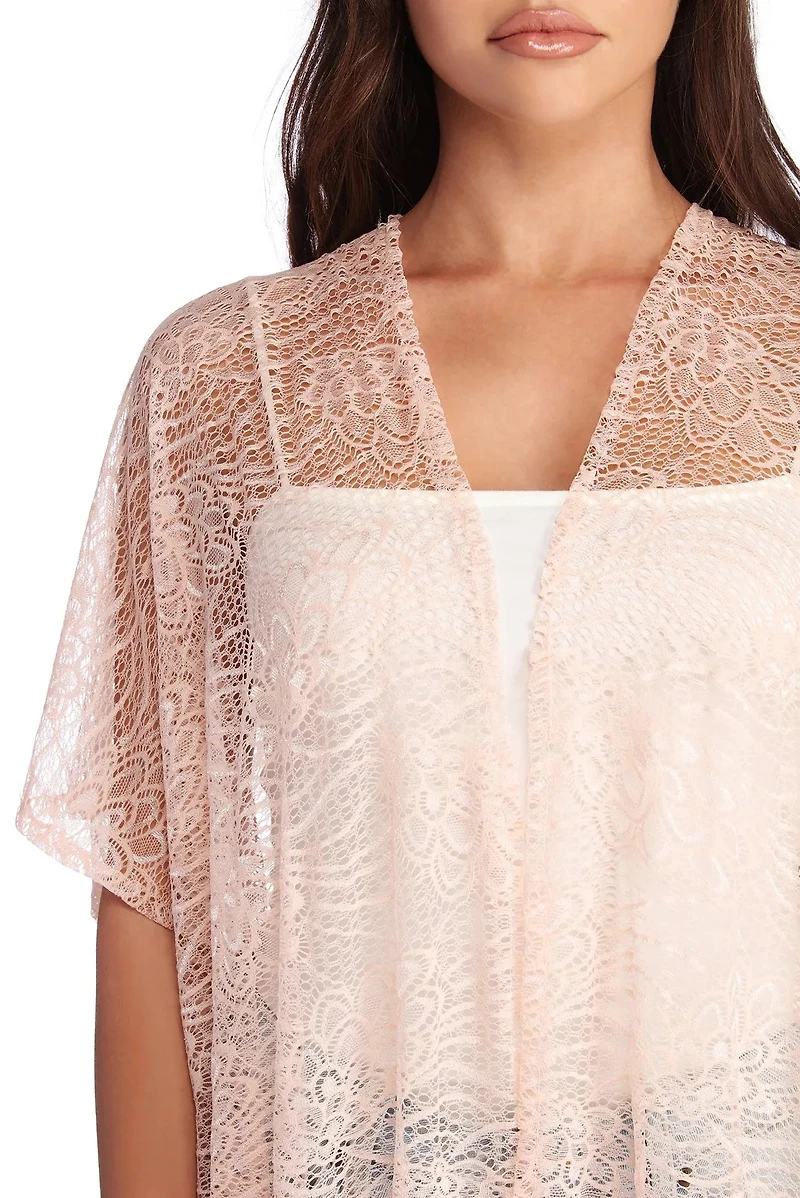 Lady Lace Kimono With Fringe