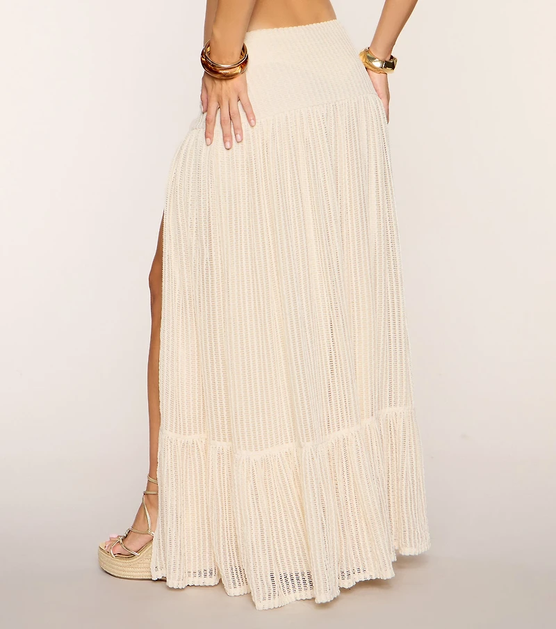 Salt Air Breeze Crochet Maxi Skirt