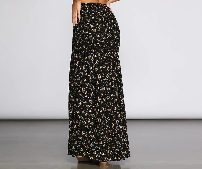 Darling Ditsy Floral Maxi Skirt