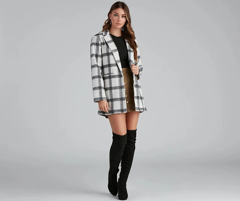 Endless Chic Button Down Corduroy Mini Skirt