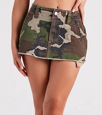 Throw It Back Low-Rise Micro Mini Skirt