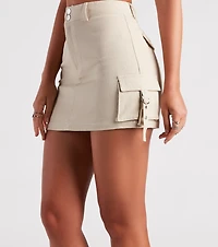 Level Up Your Look Cargo Mini Skirt