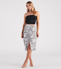 Bohemian Beauty Printed Midi Skirt
