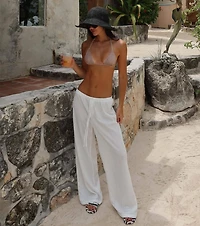 Beachy Sheer Woven Palazzo Pants