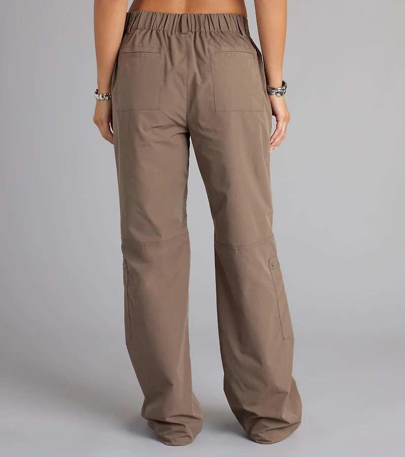 Zip It and Chill Mid-Rise Cargo Pants
