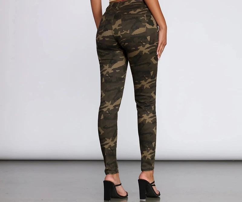 Take Cover Distressed Camo Pants