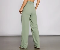 High Waist Tie Linen Pants